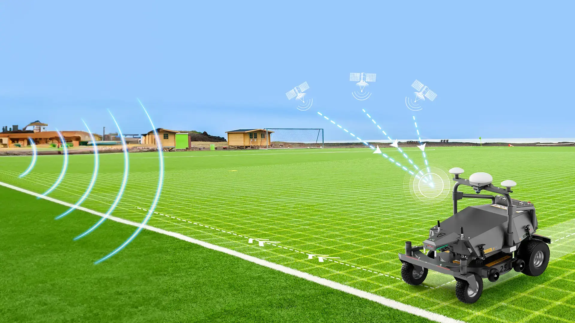 RM21 accurate and efficient mowing with RTK